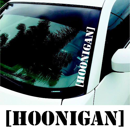 Hoonigan Letters Raamsticker Vinyl Decal Set