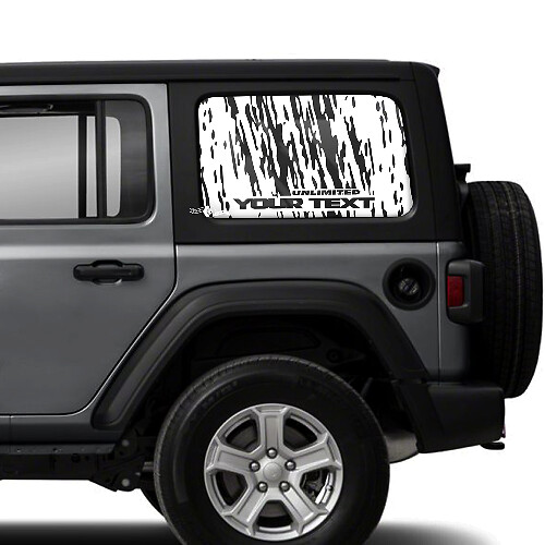 Paar Jeep Wrangler Unlimited deuren raam zijkant modder vinyl sticker sticker
