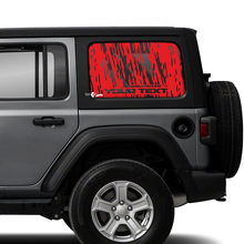 Paar Jeep Wrangler Unlimited deuren raam zijkant modder vinyl sticker sticker
 3