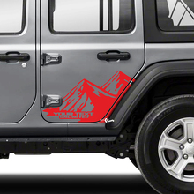 2x Jeep Wrangler Unlimited Doors Fender Mountains Side Stripe 4 kleuren vinyl sticker sticker
 3