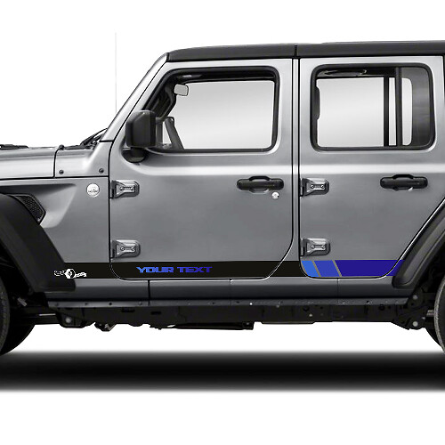 Topografische Kaart Zijkant Streep Aangepaste Tekst Vinyl Sticker Decal voor Jeep Wrangler Unlimited