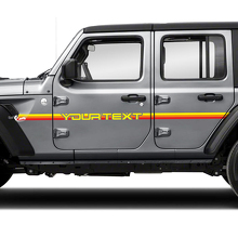 Accentline deuren zijkantstreep custom tekst vinyl sticker decal voor Jeep Wrangler 2