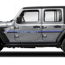 Accentline deuren zijkantstreep custom tekst vinyl sticker decal voor Jeep Wrangler 3
