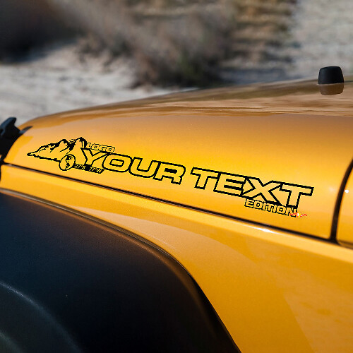 Travel Style Motorkap Vinyl Decal voor Jeep Rubicon Wrangler Sahara