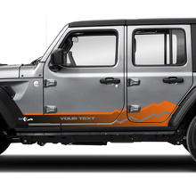 Mountains Deuren Zijstrook Vinyl Sticker Decal Verloop voor Jeep Wrangler 2