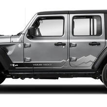 Mountains Deuren Zijstrepen Vinyl Decal Verloop voor Jeep Wrangler_3