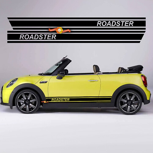 2X Mini Cooper Graphics Strip Roadster symbool autorace vinyl sticker

