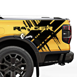 Ford Ranger vrachtwagenstrepen aan de achterkant Splash zijbed grafische stickers
