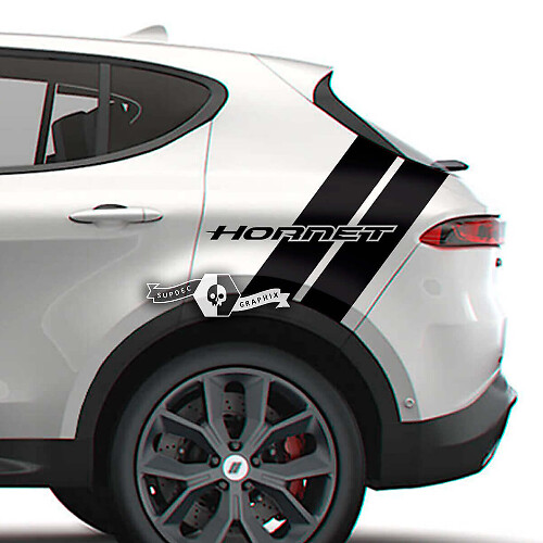 Dubbele Achterzijstripes Vinyl Stickers voor Dodge Hornet RT GT