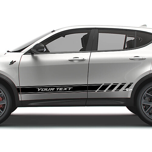 Aangepaste racestreep vinylstickers set voor Dodge Hornet