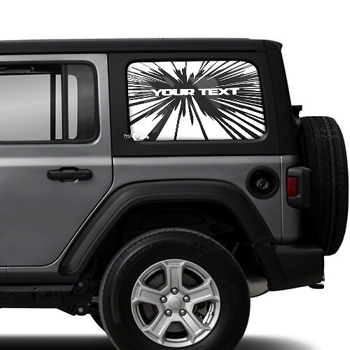 Paar Jeep Wrangler Unlimited deuren raam zijkant explosie vinyl sticker sticker
