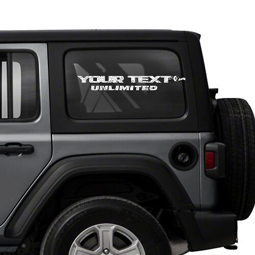 Paar Jeep Window Side Wrangler Unlimited Topografische kaart Vinyl Sticker sticker
