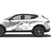 Modderspat met aangepaste tekst zijkant vinyl sticker kit voor Dodge Hornet_3