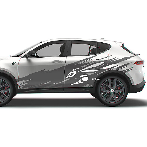 Modderspat met Hornet-logo Zijdelingse Vinyl Decal Kit voor Dodge Hornet