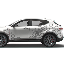 Hornet-logo honingraatstijl zijvinylstickerset voor Dodge Hornet_3