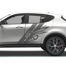 Dubbele Strepen & Hornet Zij Vinyl Sticker Kit voor Dodge Hornet_3