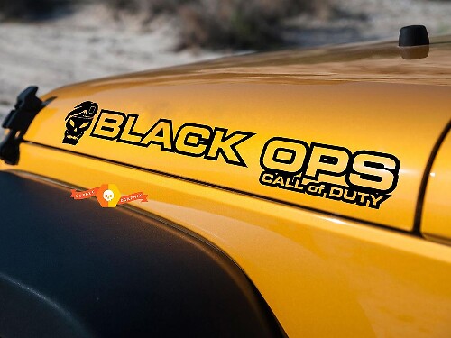 Black Ops Call of Duty Stijl Capuchon Vinyl Decal Set voor Jeep Wrangler