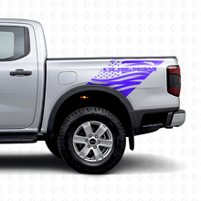Aangepaste Versleten USA Vlag Achterzijde Vinyl Stickers voor Musclecar Ranger_2