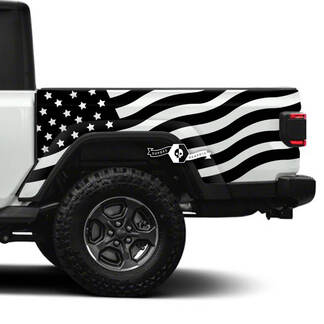 USA vlag wrap bed kant vinyl stickers voor Jeep Gladiator
