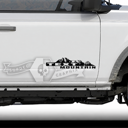 Paar Musclecar horse deuren bergen zijpaneel vinyl sticker sticker graphics
