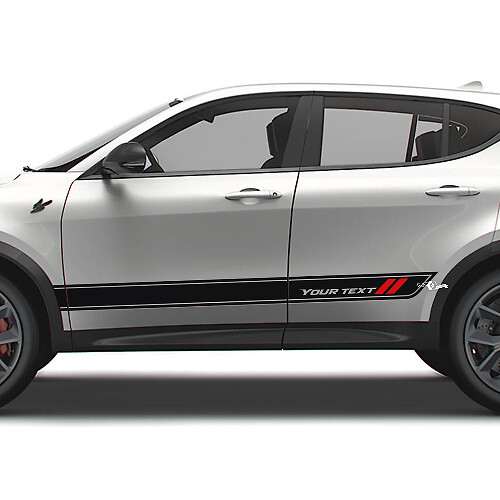 Racingstijl Zijkant Outline Strepen Vinyl Decal Set voor Dodge Hornet