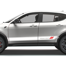 Racingstijl Zijkant Outline Strepen Vinyl Decal Set voor Dodge Hornet_3