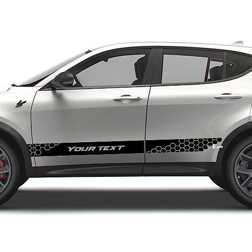 Honeycomb Style Zijstrepen Vinyl Decal Kit voor Dodge Hornet