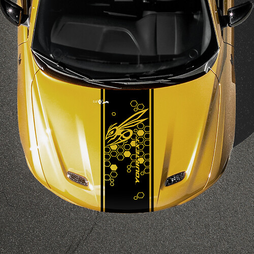 Honeycomb Hornet Motorkapstreep Vinyl Sticker voor Dodge Hornet