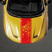 Honeycomb Hornet Motorkapstreep Vinyl Sticker voor Dodge Hornet_3