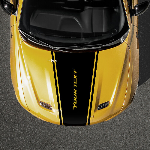 Taperende Outline Stripe Aangepaste Tekst Motorkap Vinyl Sticker voor Dodge Hornet