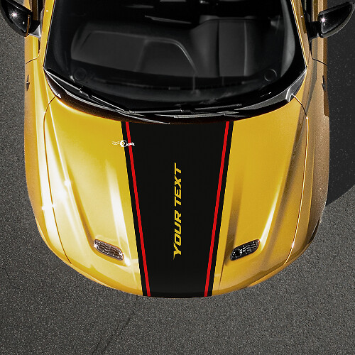 Tapering Stripe Aangepaste Tekst Motorkap Vinyl Sticker voor Dodge Hornet