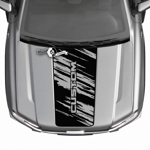 CUSTOM Vertical Torn Hood Panel Motorkap Vinyl Decal Sticker voor Ford Ranger