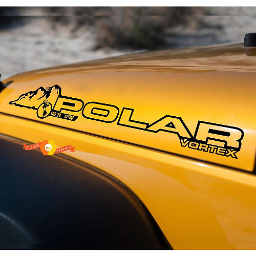 Polar Vortex Kap Vinyl Sticker Decal Set voor Jeep Wrangler Rubicon Sahara JK CJ TJ YJ