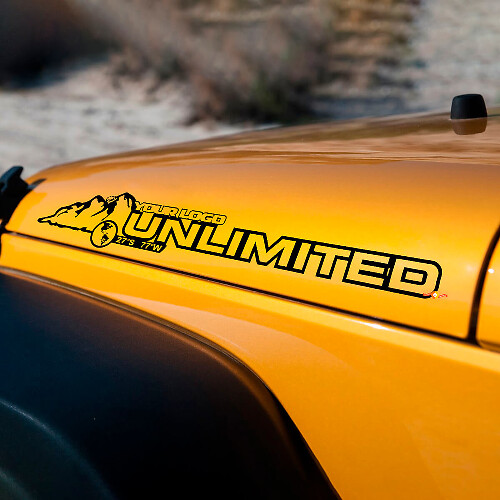 Onbeperkte Motorkap Vinyl Sticker Rubicon Sahara Wrangler