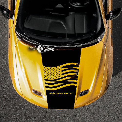 Kap Dodge Hornet strepen wrap trim vinyl stickers sticker
