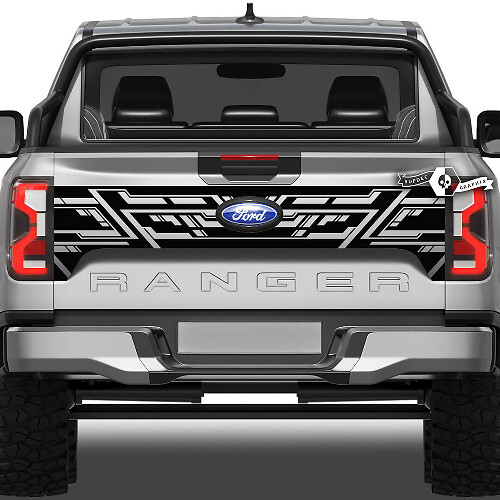 Geometrische Stijl Achterklep Vinyl Sticker voor Musclecar Ranger