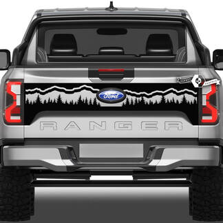 Ford Ranger Wrap bergen bos achterklep bed kant vinyl stickers
