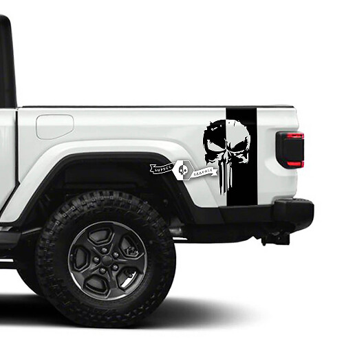 Paar Jeep Gladiator Side Punisher Stickers Decals Vinyl Graphics Streep
