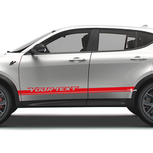 Gepersonaliseerde tekst zijstrepen vinyl sticker voor Dodge Hornet_3