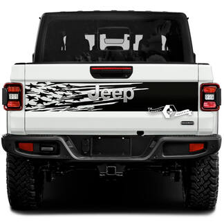 Jeep Gladiator USA vlag stickers vinyl graphics achterklep bed vinyl stickers
