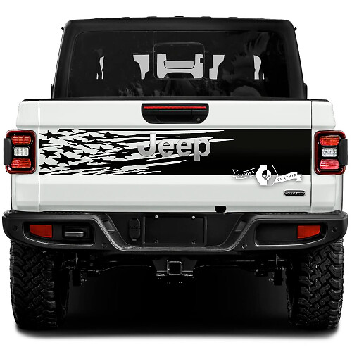Jeep Gladiator USA vlag stickers stickers vinyl graphics achterklep bed vinyl stickers stickers
