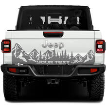 Aangepaste Tekst Bergbos Achterklep Vinyl Decal voor Jeep Gladiator_2