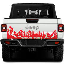 Aangepaste Tekst Bergbos Achterklep Vinyl Decal voor Jeep Gladiator_3