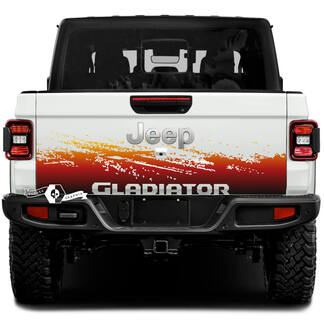 Jeep Gladiator Wrap Mud Decals Vinyl Graphics Achterklep Bed Vinyl Decals Gradiënt 3 kleuren
