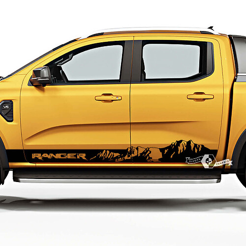 Mountain Style Strepen Rocker Panel Vinyl Stickers voor Musclecar Ranger