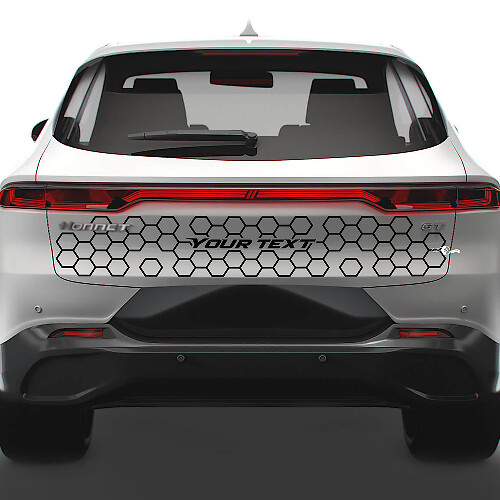 Aangepaste tekst honingraatstijl achterklep sierlijst vinyl decal voor Dodge Hornet