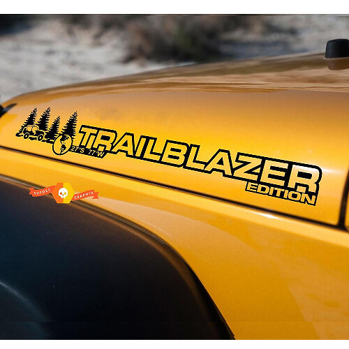 PAAR Jeep sticker sticker TRAILBLAZER WRANGLER motorkap sticker sticker rubicon sahara JK CJ TJ YJ
