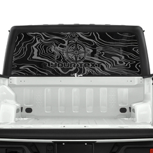 Jeep Gladiator achterruit kompas topografische kaart Topo Forest stickers stickers vinyl graphics streep
 2