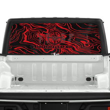 Jeep Gladiator achterruit kompas topografische kaart Topo Forest stickers stickers vinyl graphics streep
 3