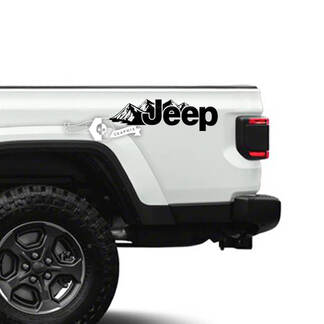 2x Jeep Gladiator Side Mountains stickers vinylafbeeldingen

